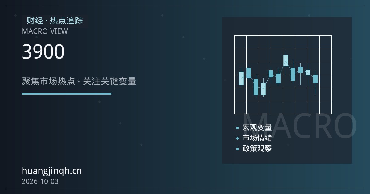 国际金价站上3900美元后高位震荡：降息预期与美元走弱双线支撑